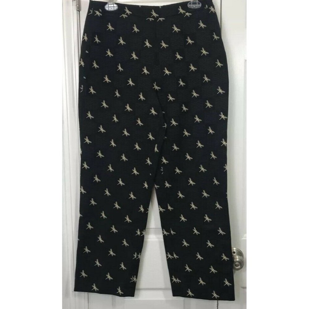Talbots Pants Dragonfly Embroidered Petites 10P